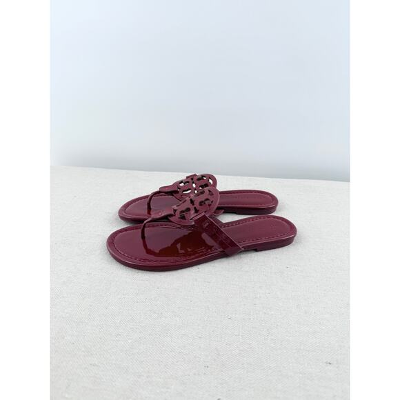 NWT Tory Burch Miller Patent Leather Thong Sandals Fuschia Spark Womens Size 6 main image 0